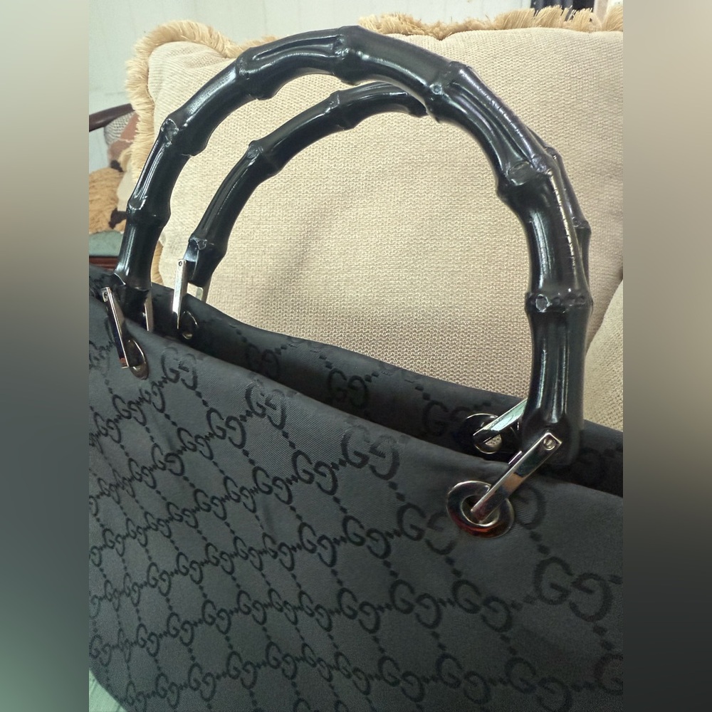 Gucci Bamboo GG Canvas Tote - Picture 3 of 13